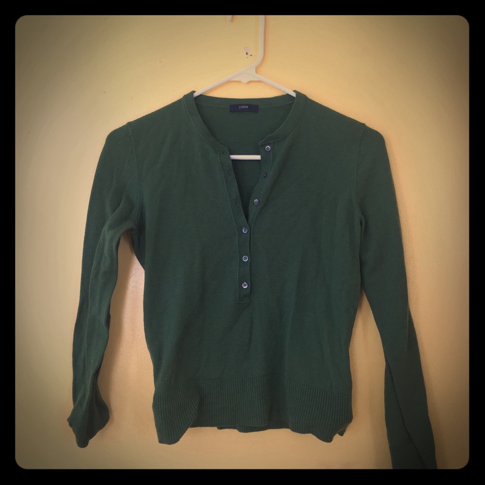J Crew Kelly Green Pullover Cardigan, XS